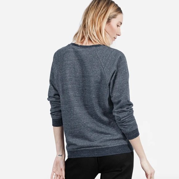 Everlane The Crew Sweatshirt Small Navy Marble - Picture 3 of 8